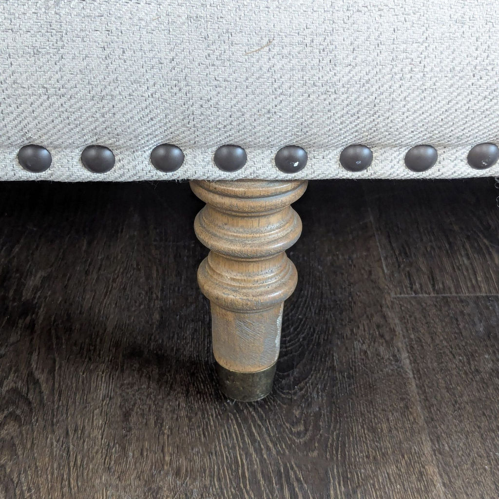 Pottery Barn Tallulah 3-Seat Neutral Sofa with Wooden Legs