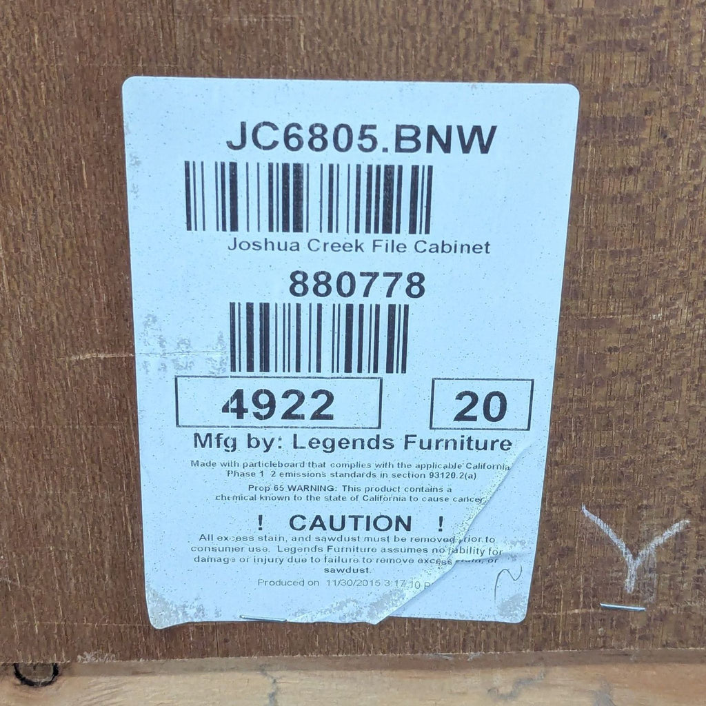 Legends Furniture Joshua Creek Wooden File Cabinet with Drawer and Open Shelf