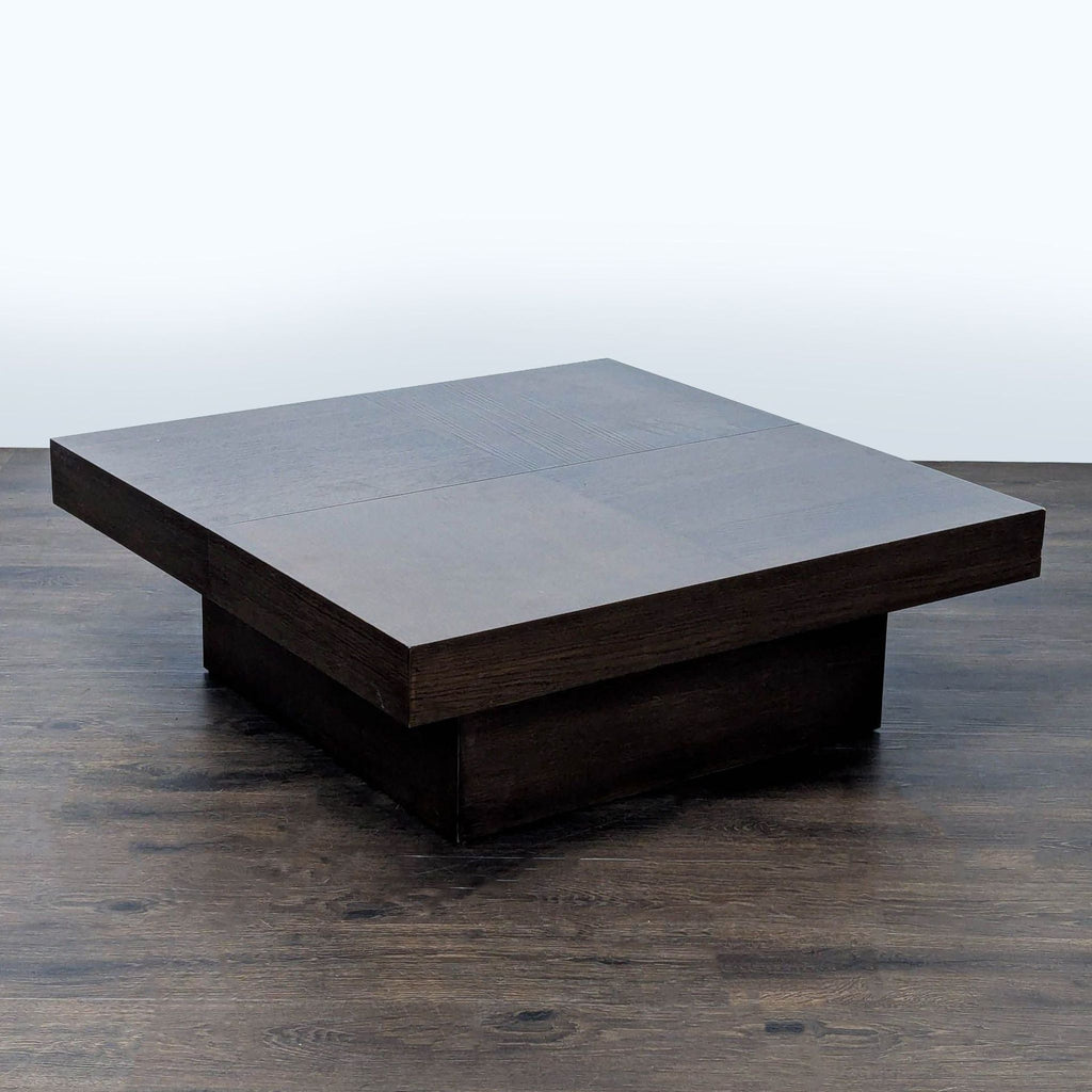 Square Coffee Table with Sliding Top for Storage
