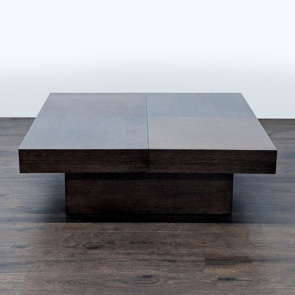 Square Coffee Table with Sliding Top for Storage