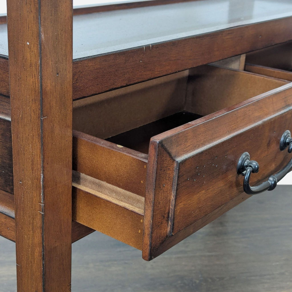 Pier 1 Imports Wooden Two Drawer Console Table with Open Shelf