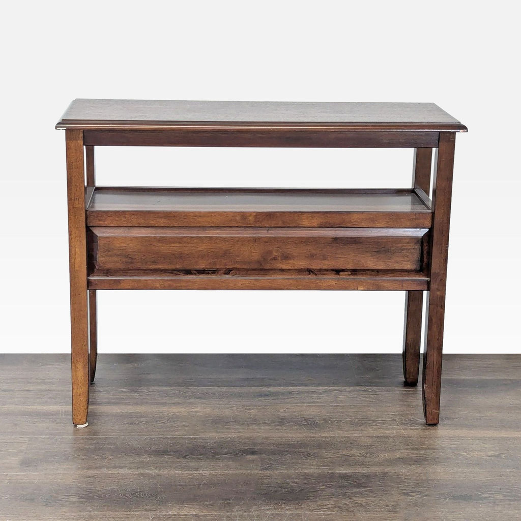 Pier 1 Imports Wooden Two Drawer Console Table with Open Shelf
