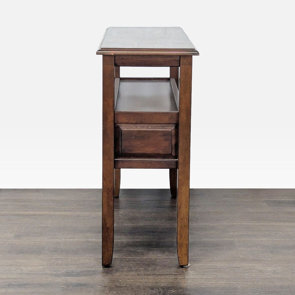 Pier 1 Imports Wooden Two Drawer Console Table with Open Shelf