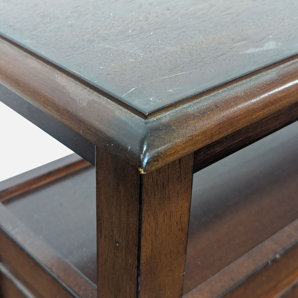 Pier 1 Imports Wooden Two Drawer Console Table with Open Shelf