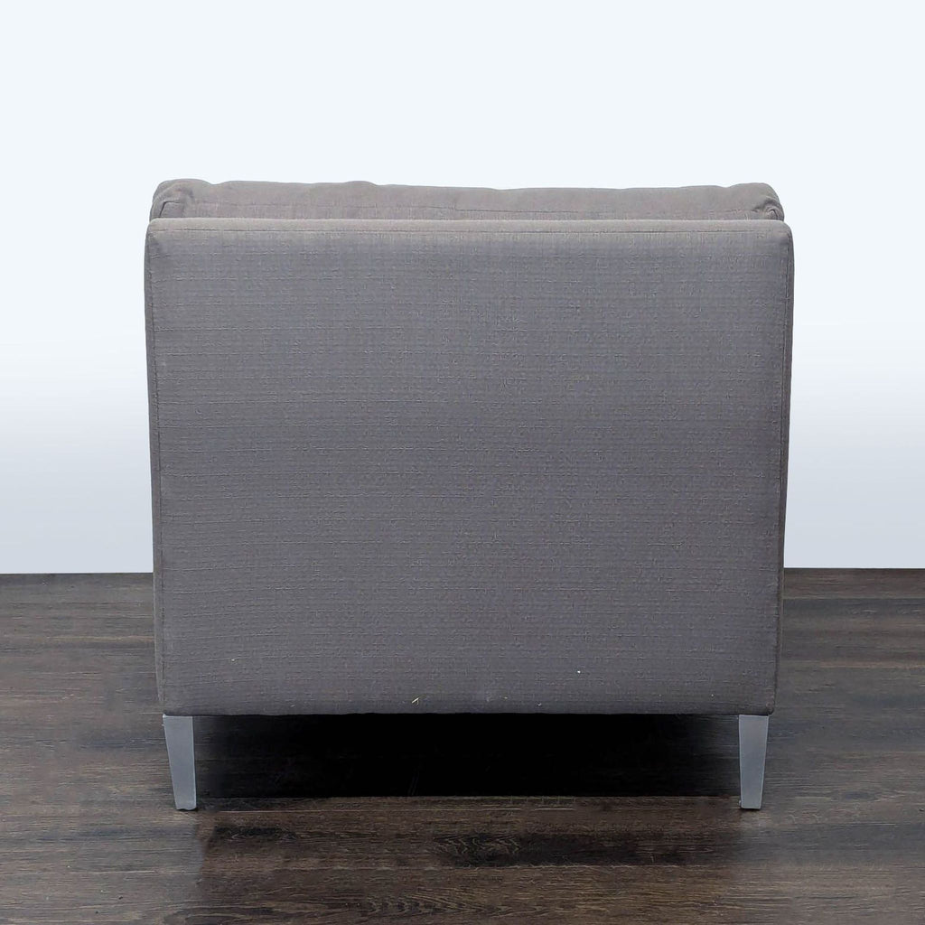 CB2 Cielo Modern Gray Lounge Chair with Metal Legs