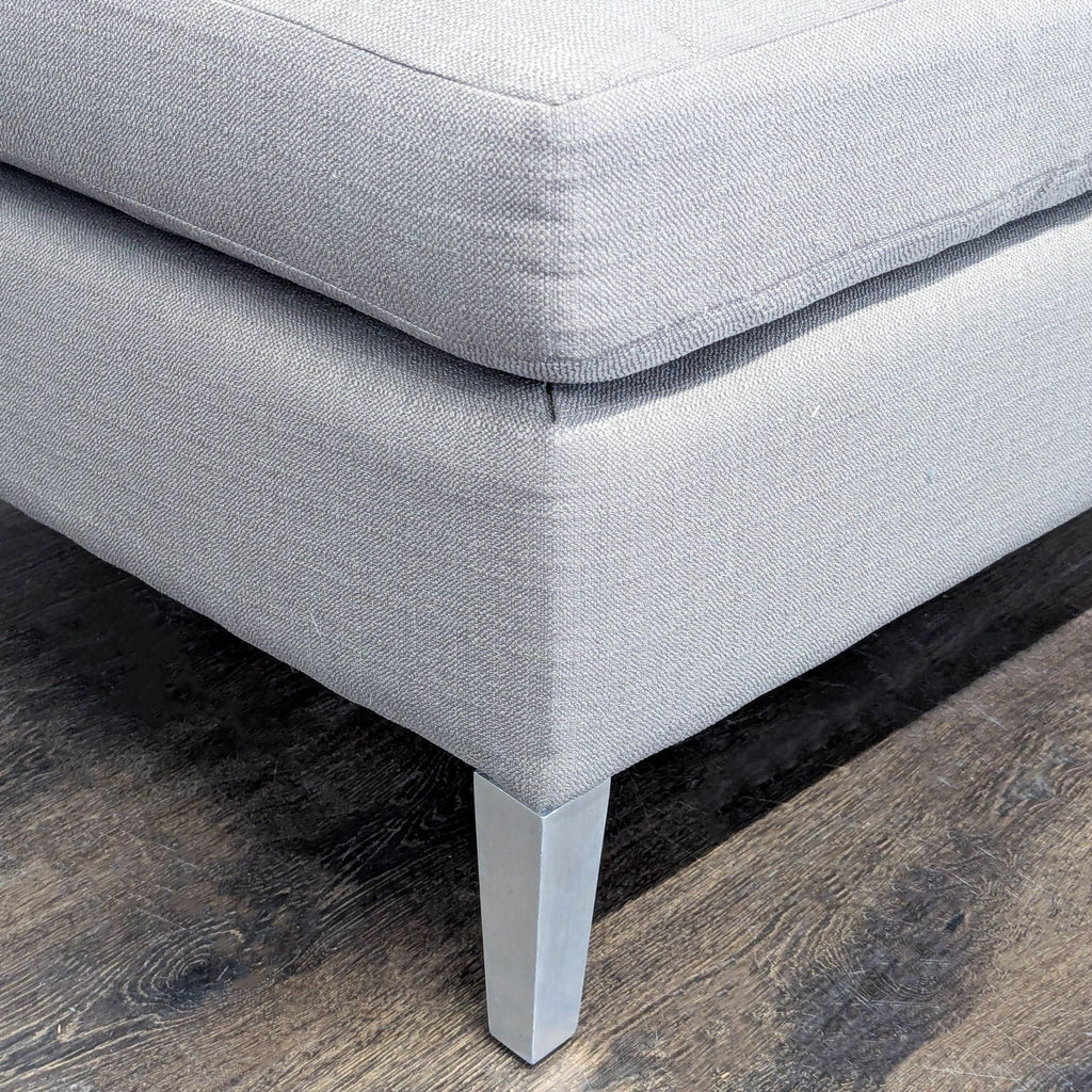 CB2 Cielo Modern Gray Lounge Chair with Metal Legs