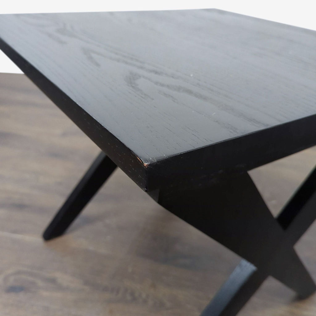 Wood X-Leg End Table