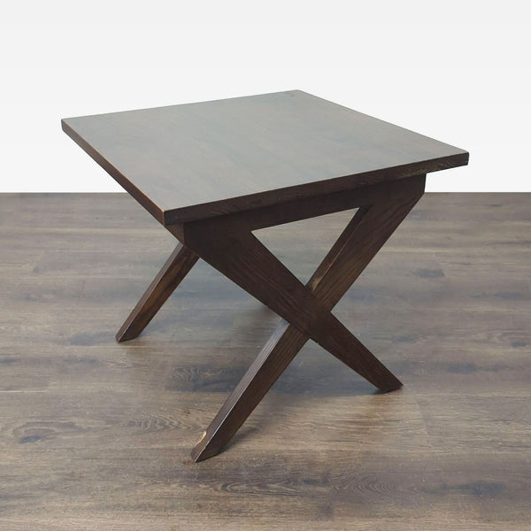 Wood X-Leg End Table