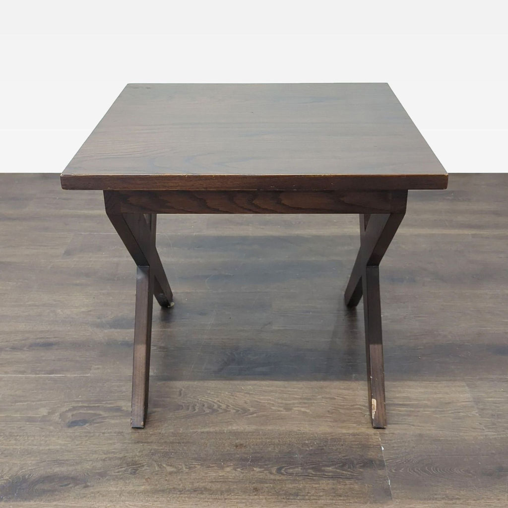 Wood X-Leg End Table