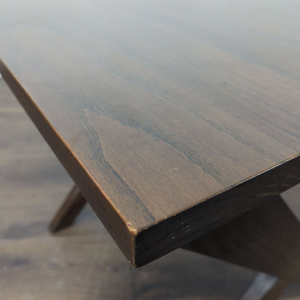 Wood X-Leg End Table