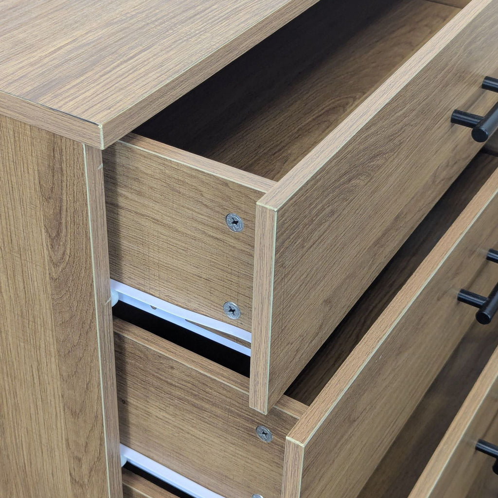 YIGOBUY 4-Drawer Wooden Dresser with Modern Handles for Bedroom or Living Room