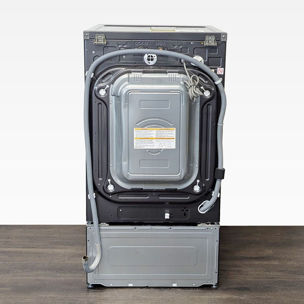 LG Front Load Washer/Dryer Combo with Pedestal - Black