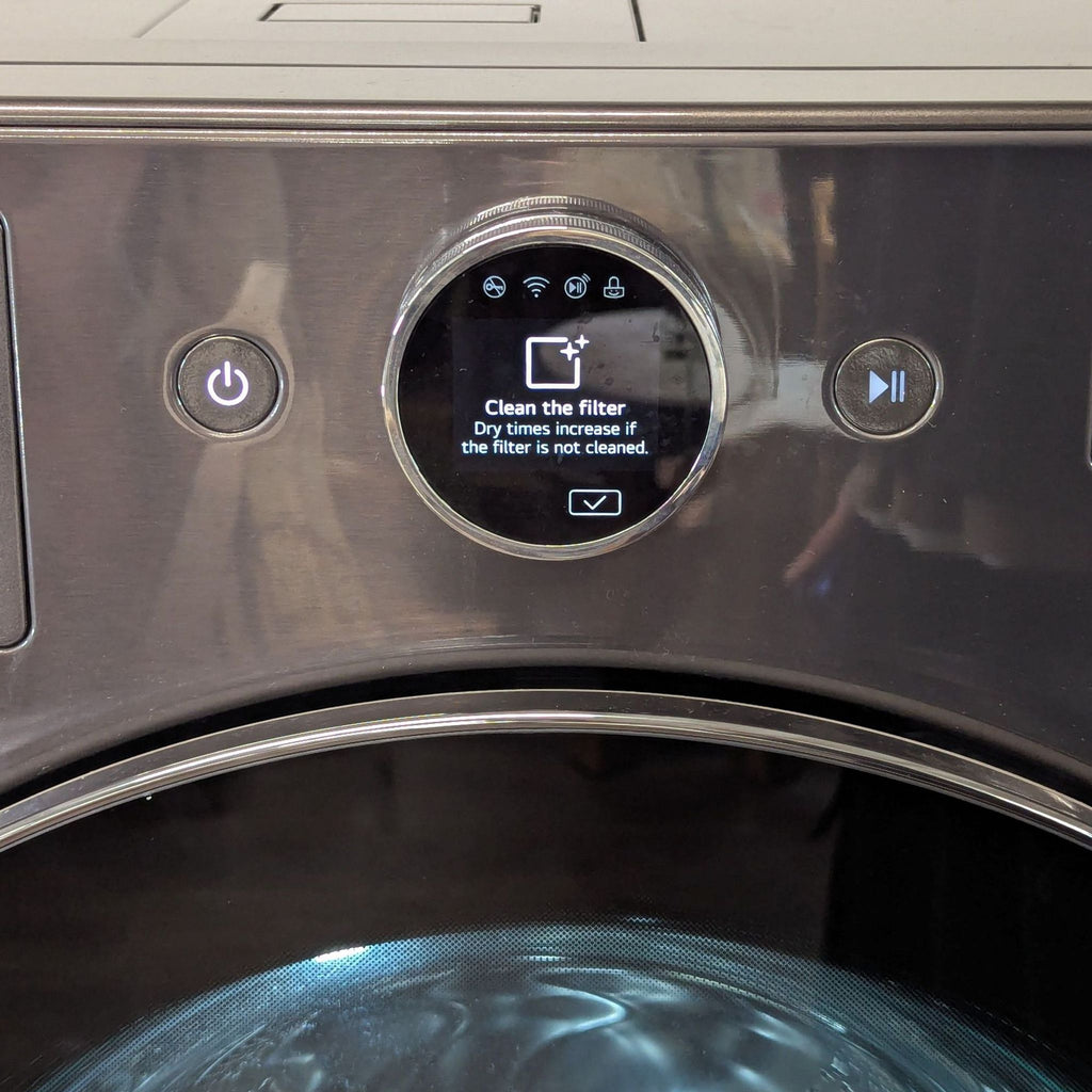 LG Front Load Washer/Dryer Combo with Pedestal - Black