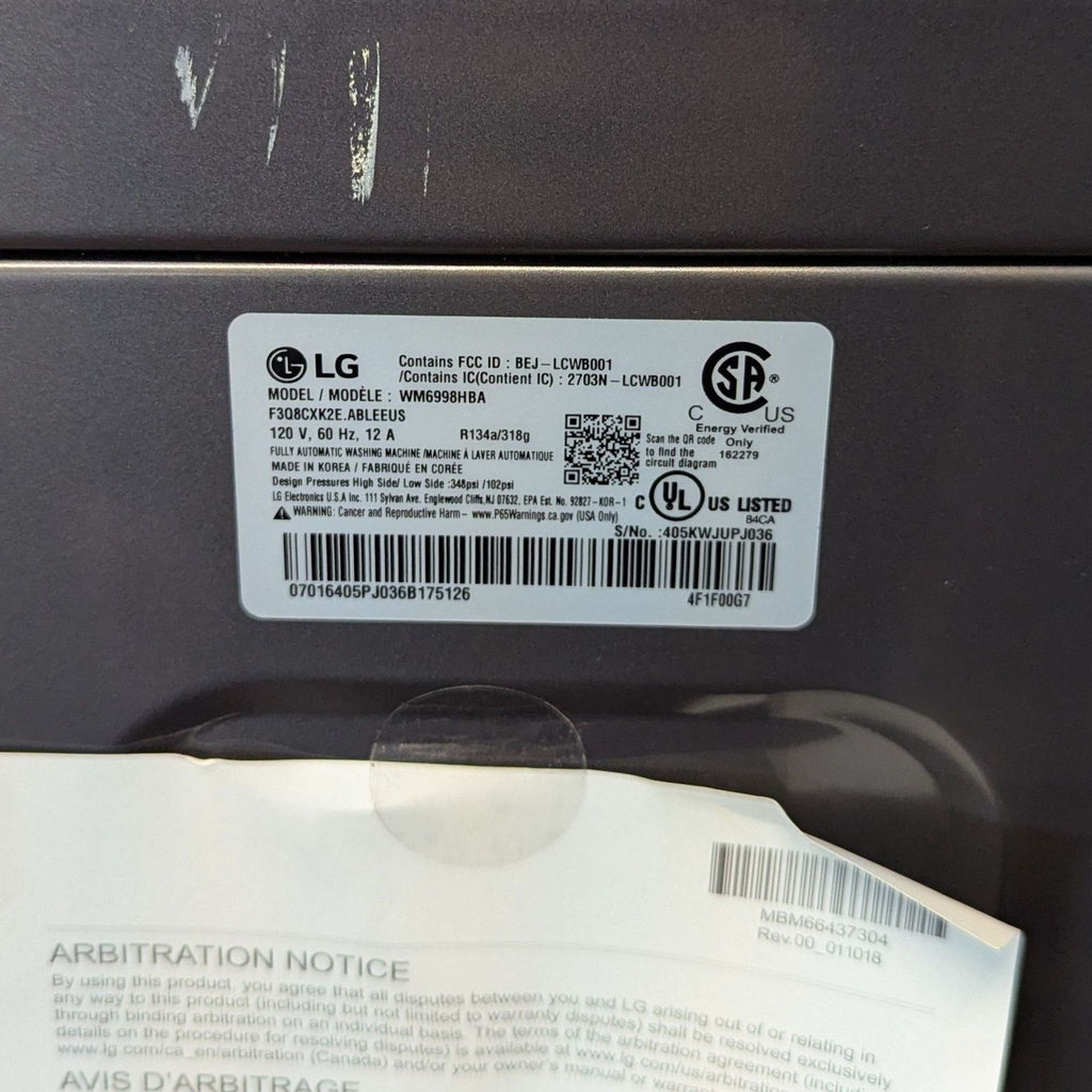 LG Front Load Washer/Dryer Combo with Pedestal - Black - Accepted Offer (5.17% discount)