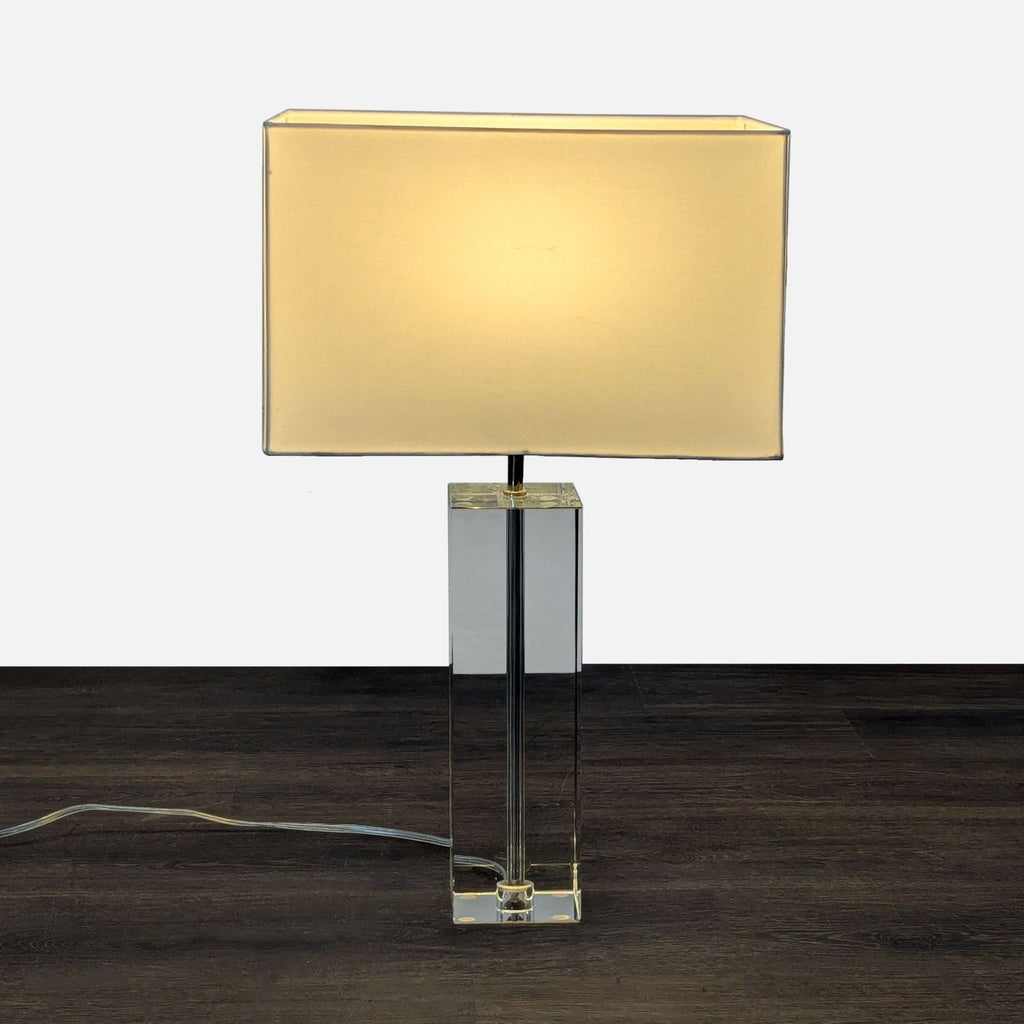 Room & Board Modern Square Crystal Table Lamp