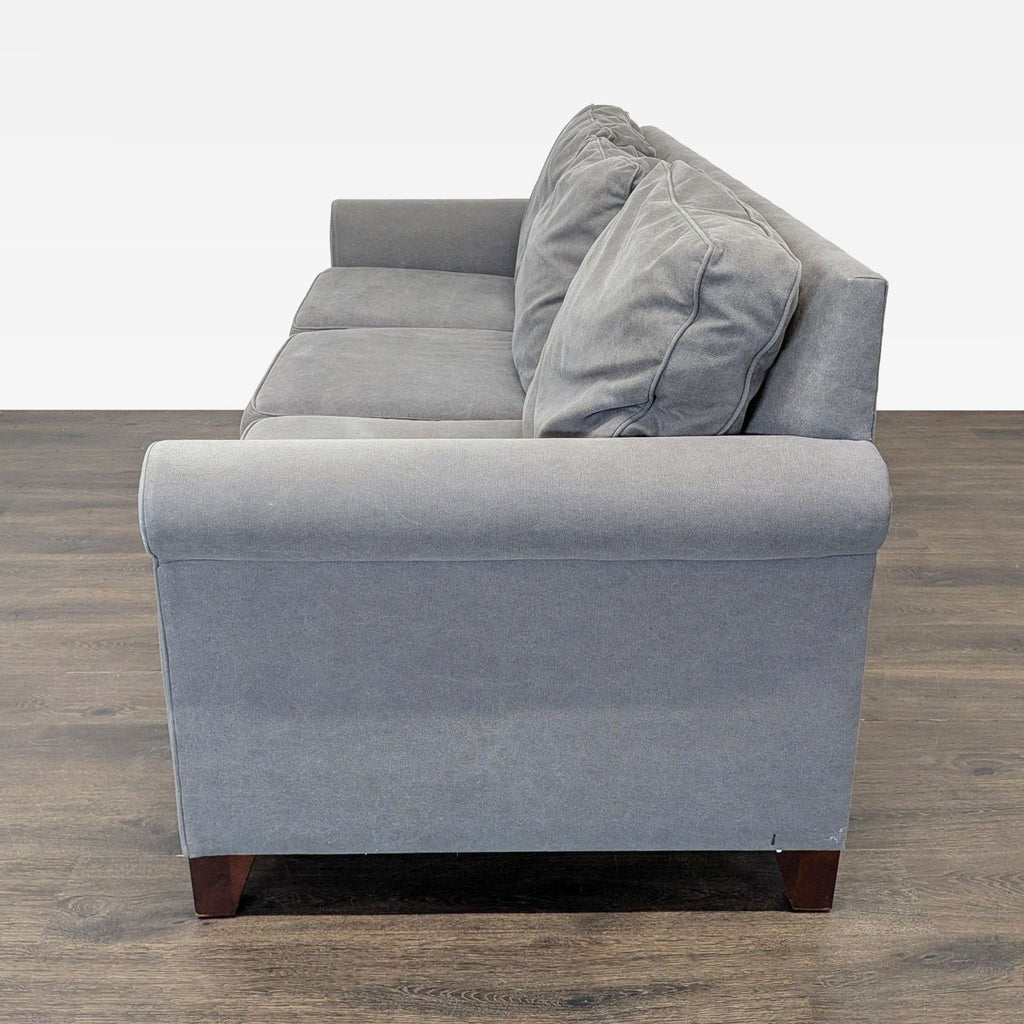 Pottery Barn Cameron 3-Seat Gray Sofa - Comfortable and Stylish