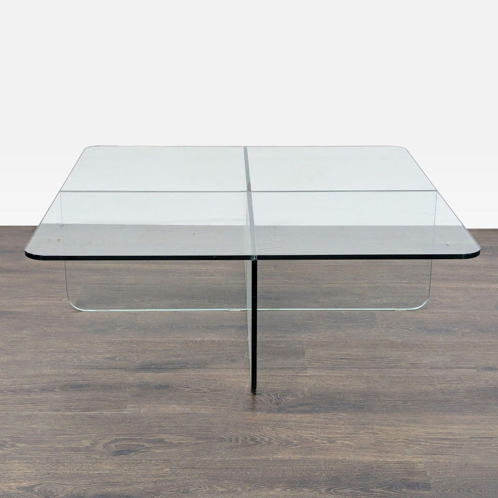 EQ3 Verre Square Glass Coffee Table