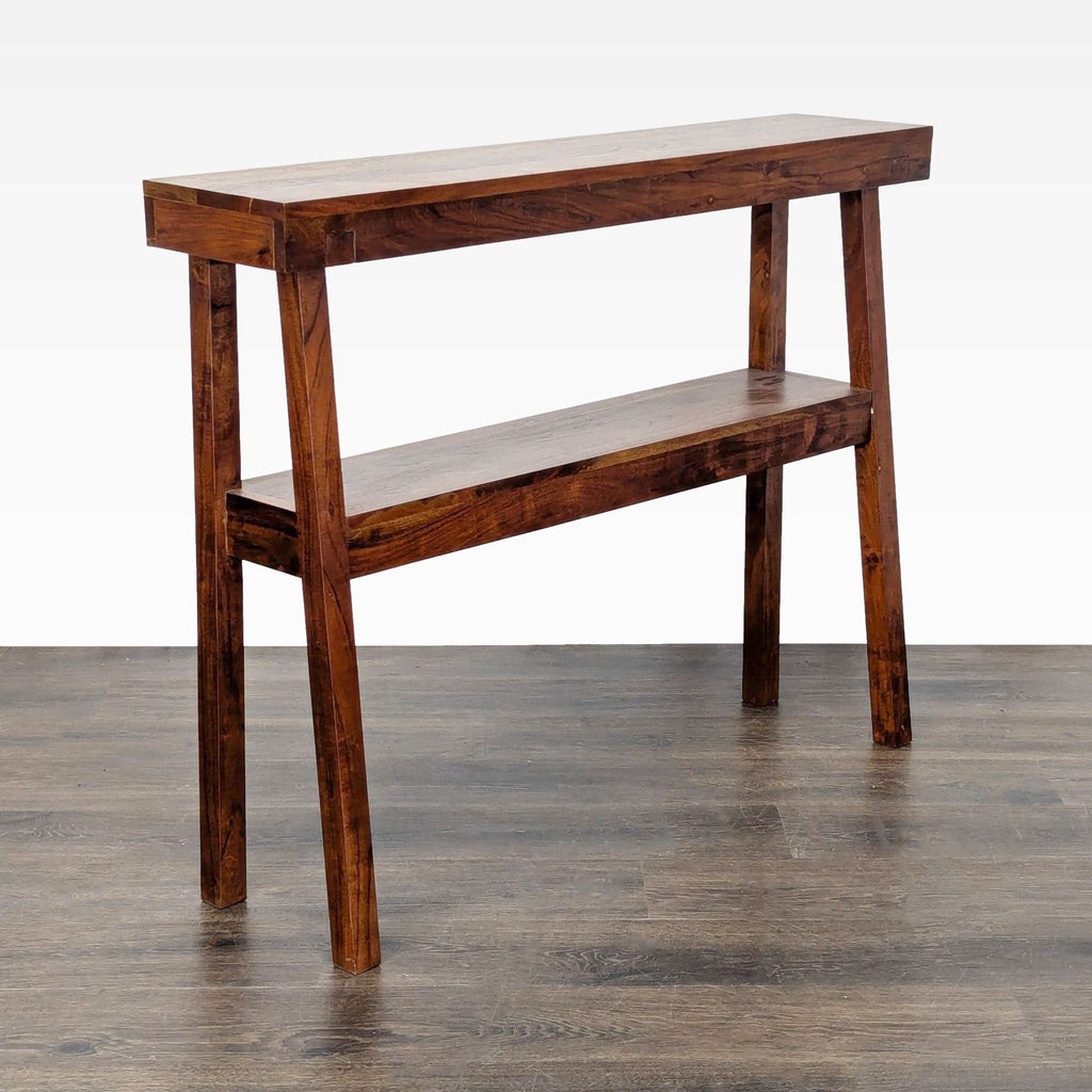 Wood Console Table with Shelf
