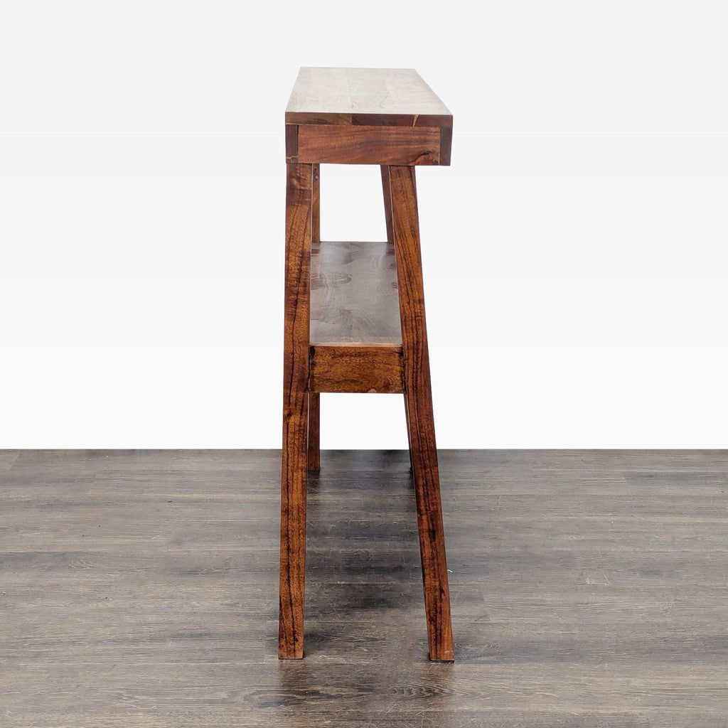 Wood Console Table with Shelf