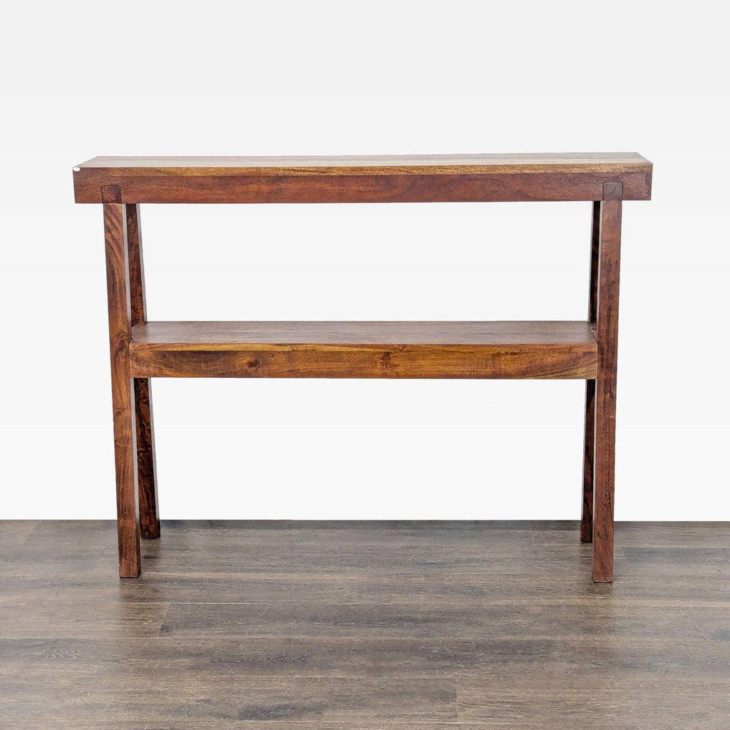Wood Console Table with Shelf