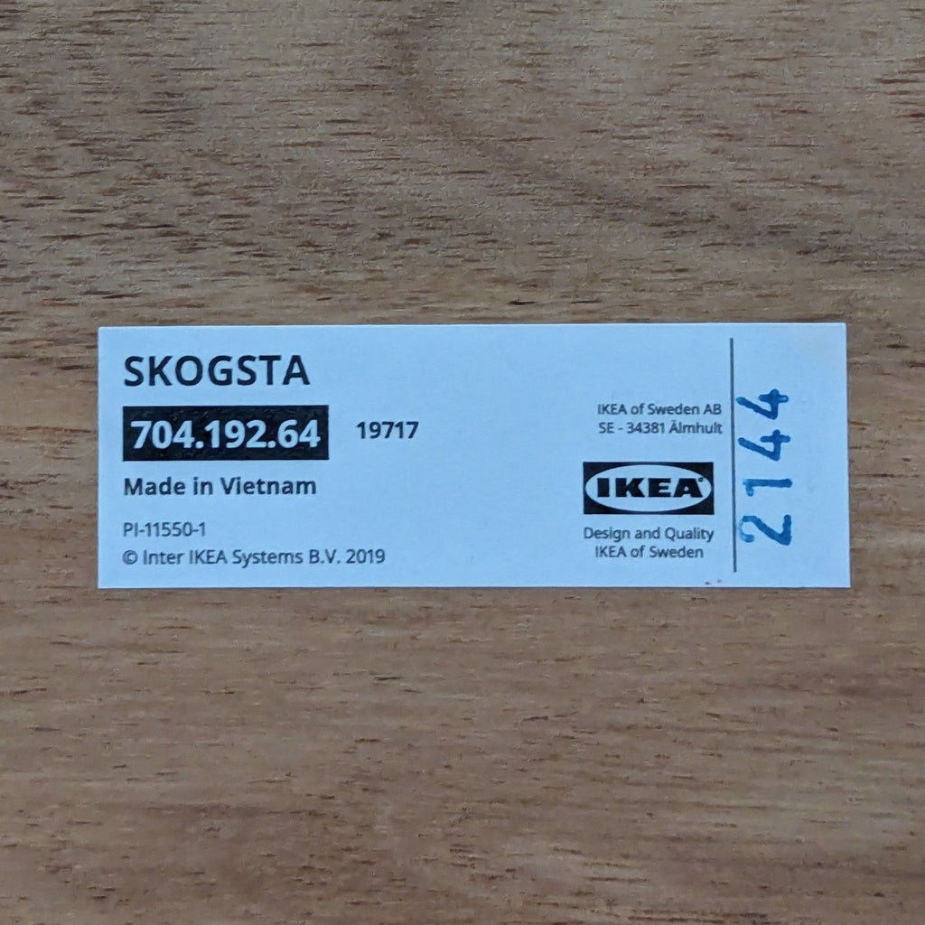 Ikea Skogsta Acacia Wood Dining Table