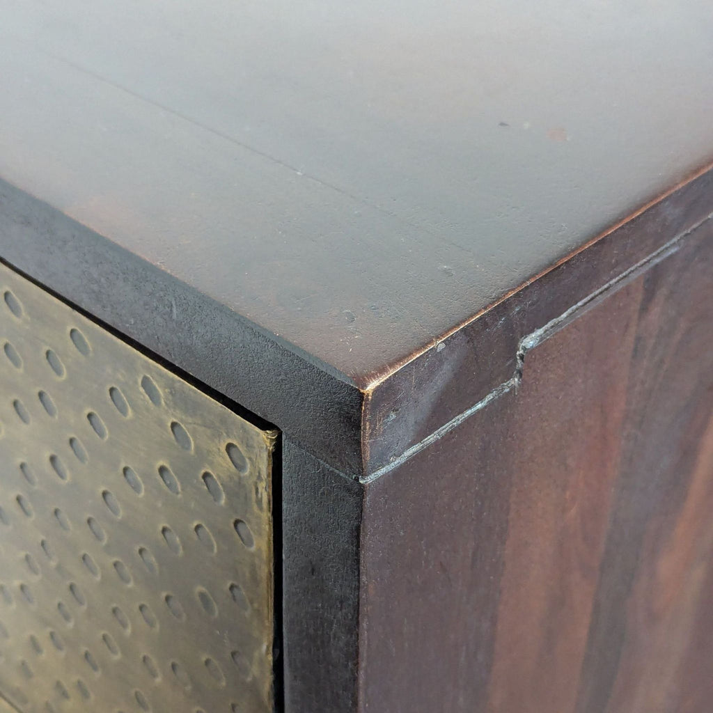 West Elm Decker Modern Dresser with Brass Patterned Drawers