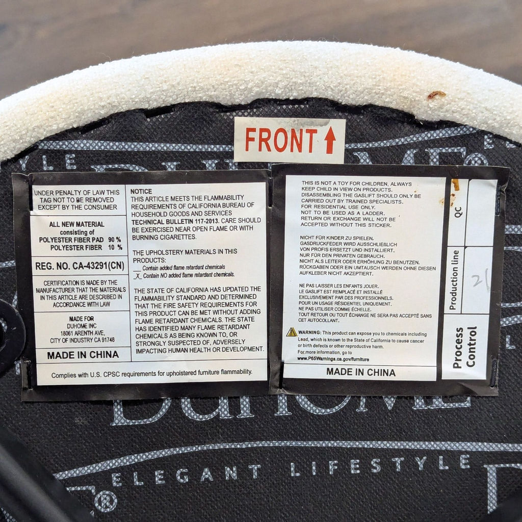 Duhome dining chair with metal legs and a curved backrest in mid-century modern design.