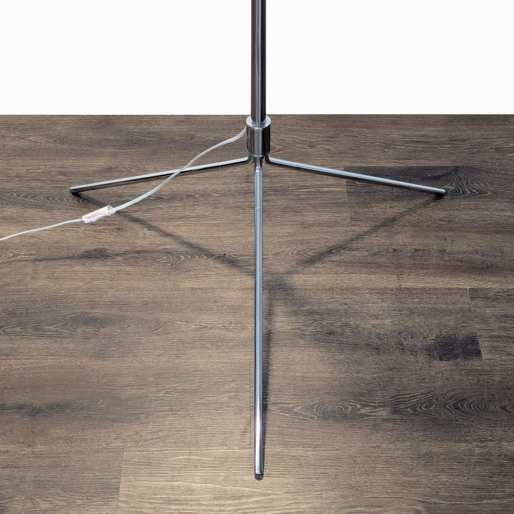 Modern Chrome Tripod Floor Lamp with Adjustable Heads