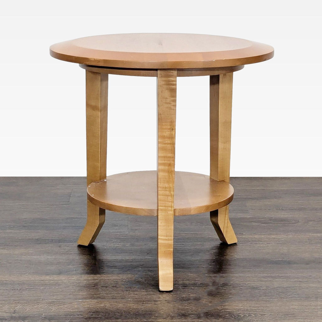 Three Leg End Table with Shelf