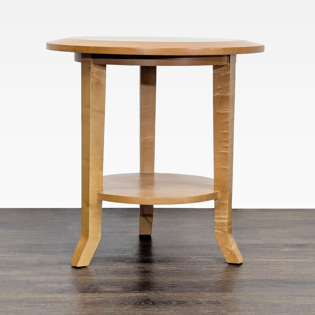 Three Leg End Table with Shelf