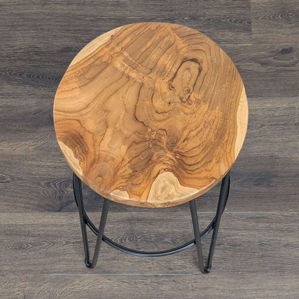 Crate & Barrel Hairpin Leg Stool