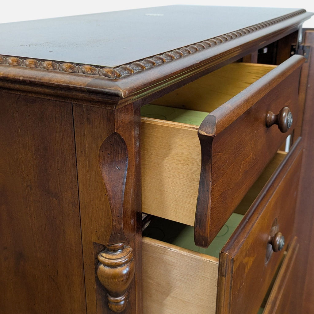Classic Wooden Dresser with Mirror and Multiple Drawers