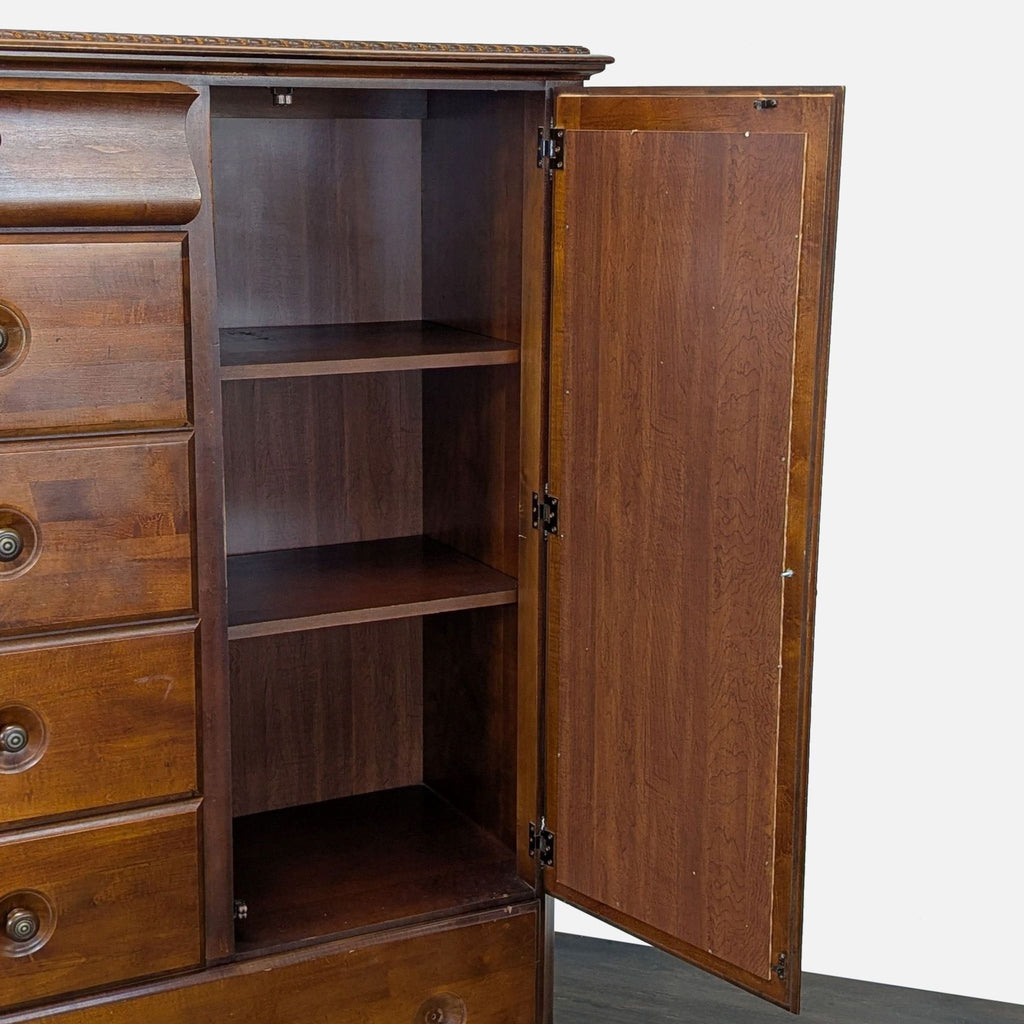 Classic Wooden Dresser with Mirror and Multiple Drawers