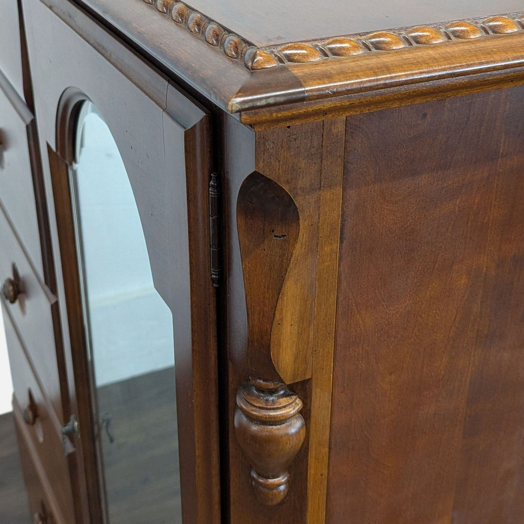 Classic Wooden Dresser with Mirror and Multiple Drawers