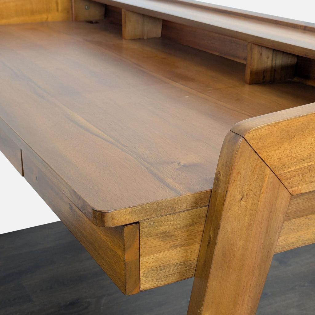 CB2 Drommen Mid-Century Modern Wood Desk with Drawers