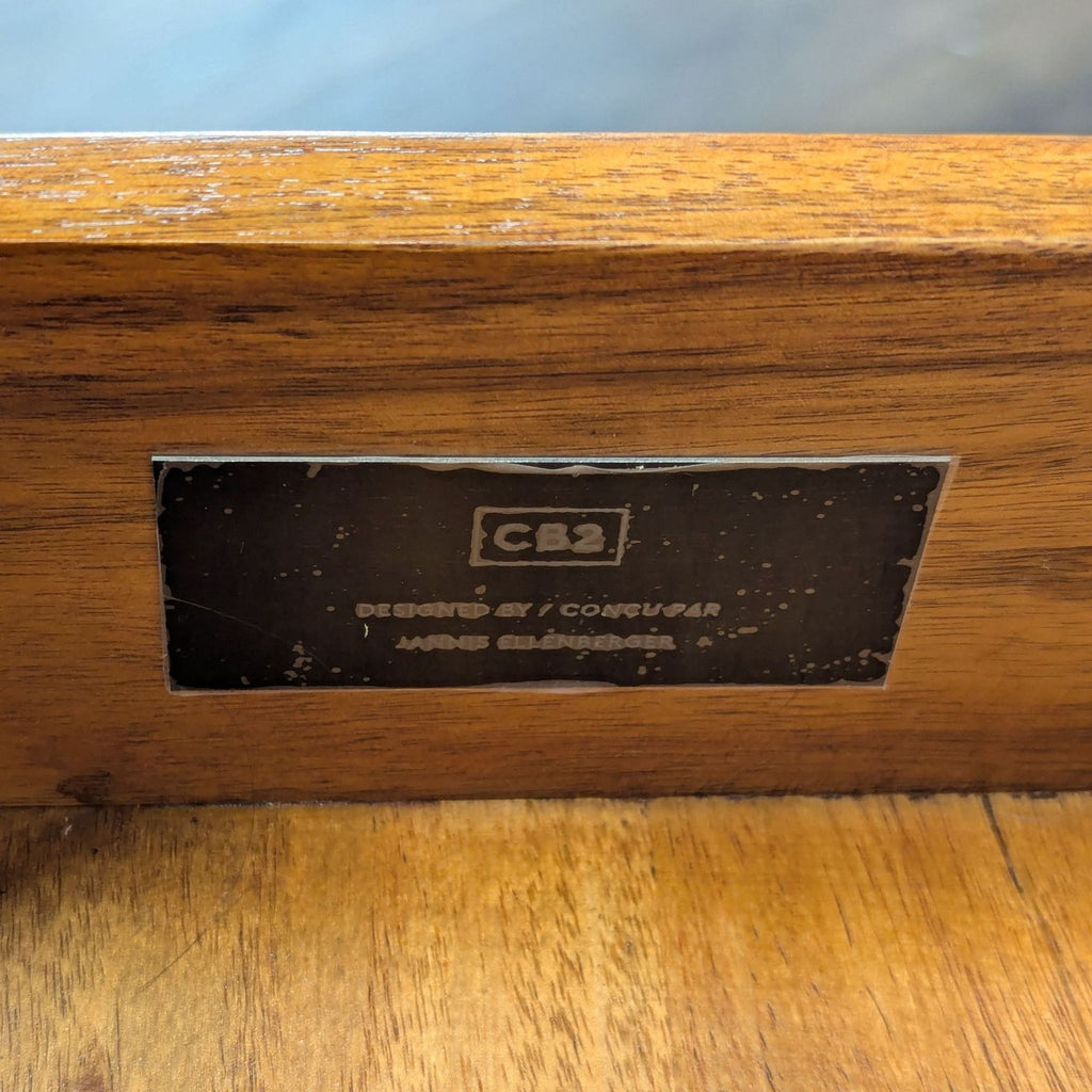 CB2 Drommen Mid-Century Modern Wood Desk with Drawers