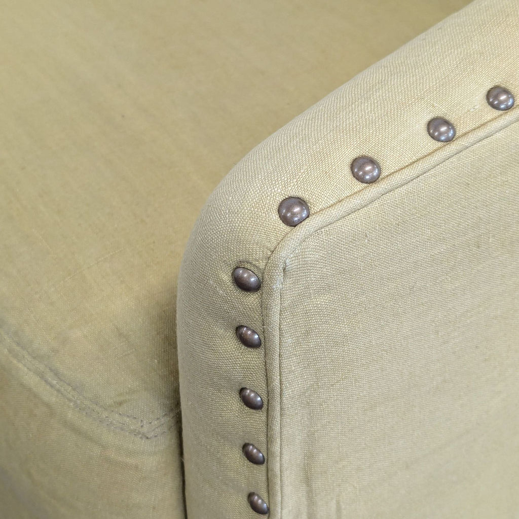 Cisco Brothers Green Lounge Chair with Nailhead Trim