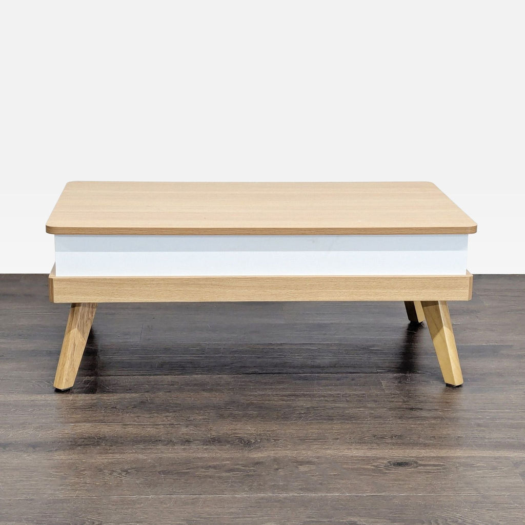 1. Modern Bidiso coffee table with a wood finish, perfect for living rooms and contemporary spaces.  