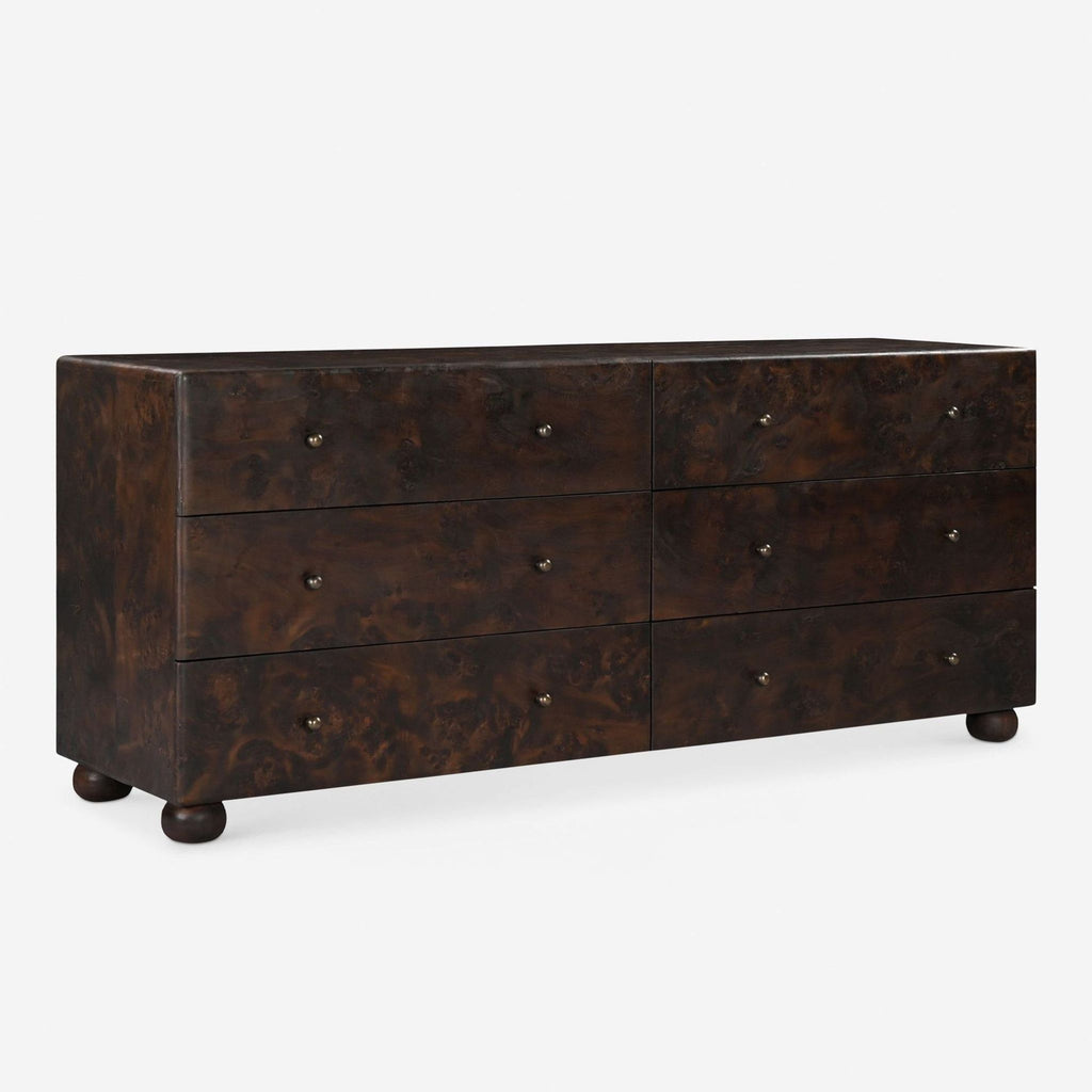 Lulu and Georgia Hobbes Dark Wood 6-Drawer Dresser