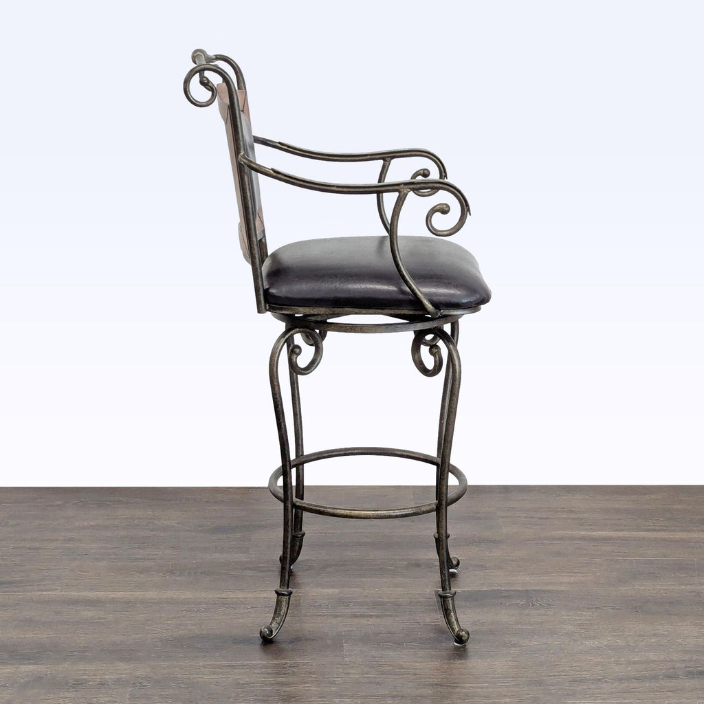 Dinette World Wrought Iron Bar Stool