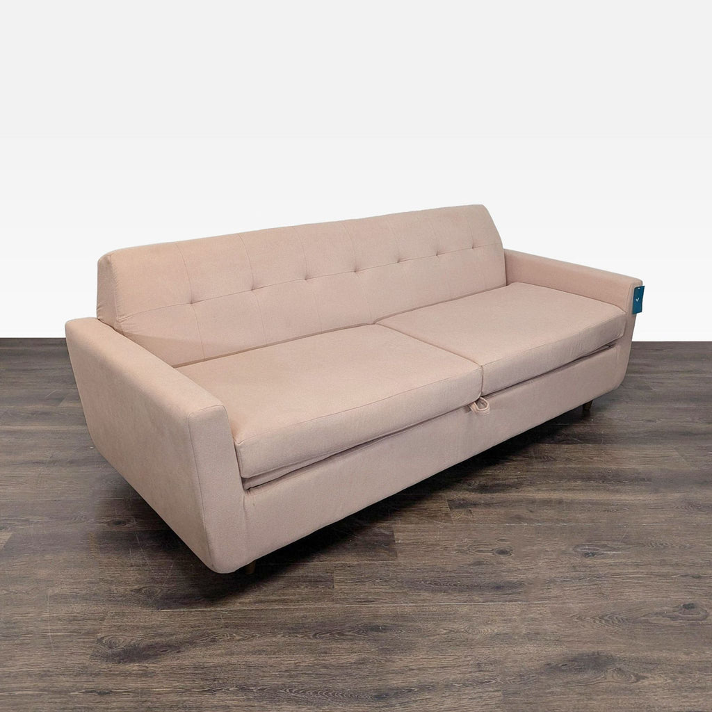 Joybird Furniture Hughes 3-Seat Sofa with Ottoman and Built-In Storage