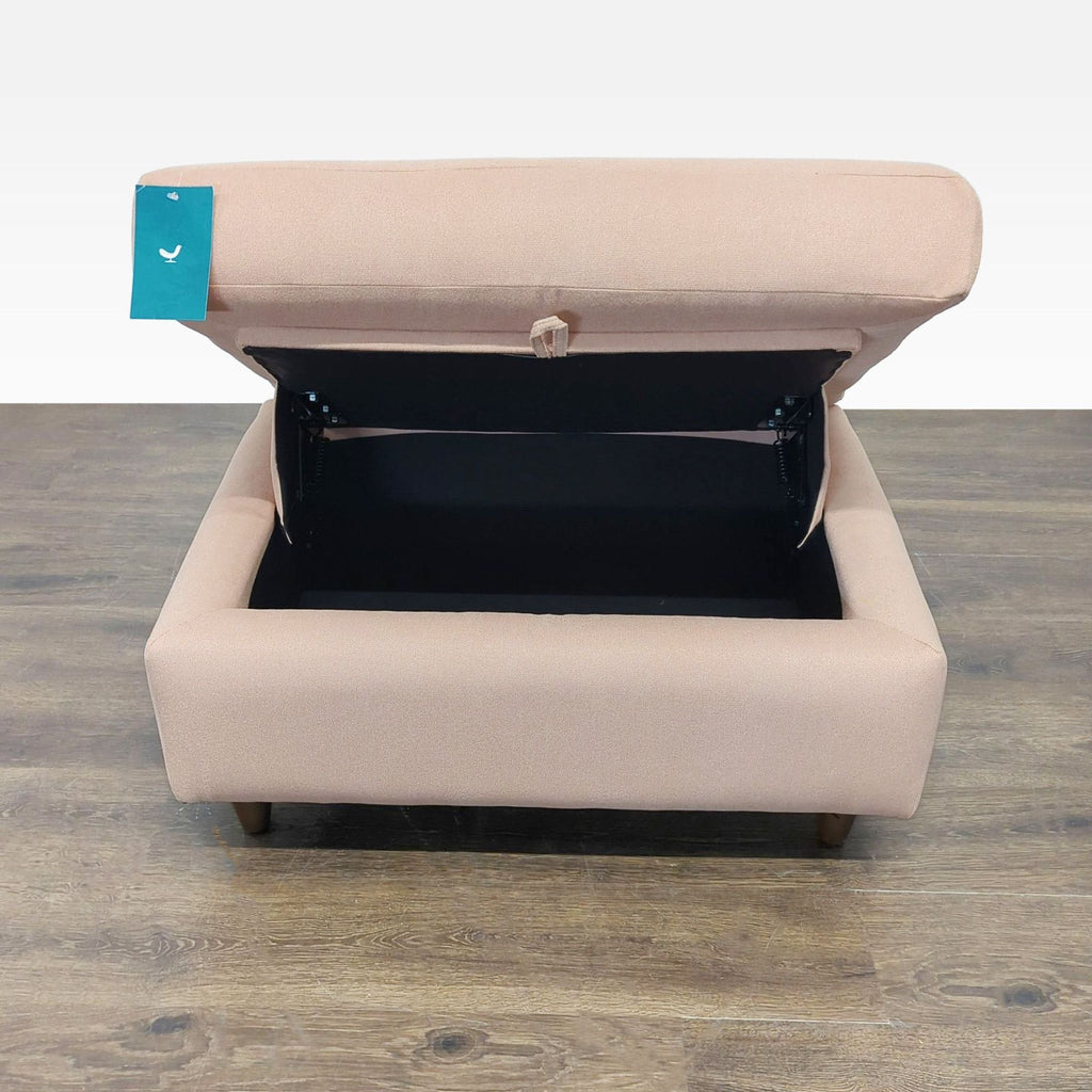 Joybird Furniture Hughes 3-Seat Sofa with Ottoman and Built-In Storage