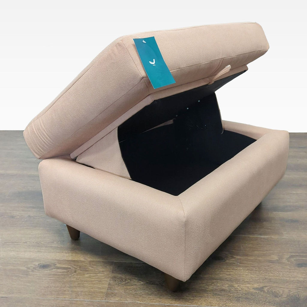 Joybird Furniture Hughes 3-Seat Sofa with Ottoman and Built-In Storage