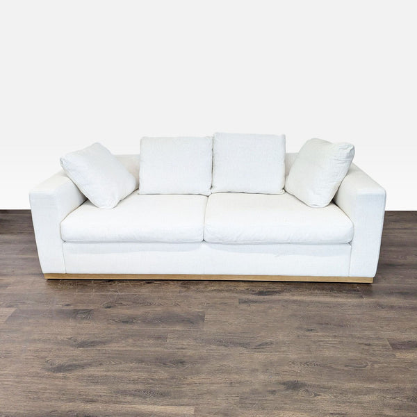 West Elm Newport 3-Seat Modern Cream Sofa