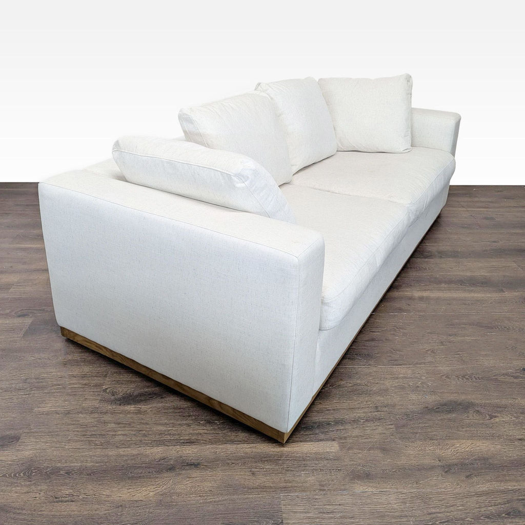 West Elm Newport 3-Seat Modern Cream Sofa