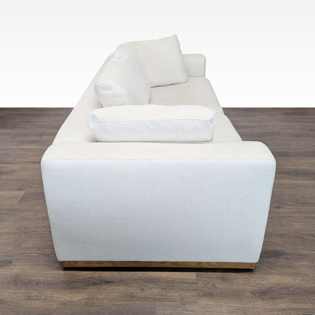 West Elm Newport 3-Seat Modern Cream Sofa