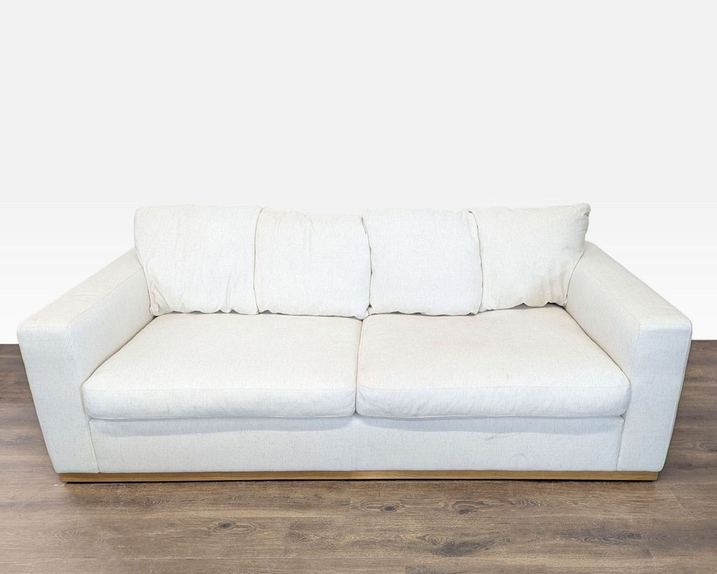 West Elm Newport 3-Seat Modern Cream Sofa