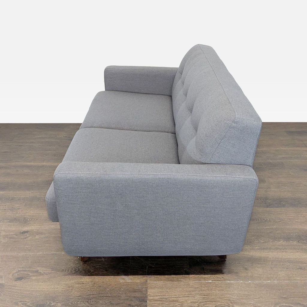 Living Spaces Allie Modern Gray Loveseat – Stylish and Comfortable Seating