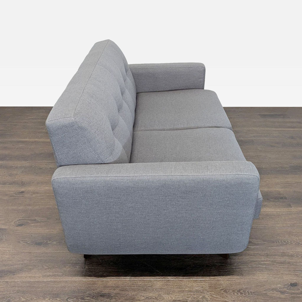 Living Spaces Allie Modern Gray Loveseat – Stylish and Comfortable Seating