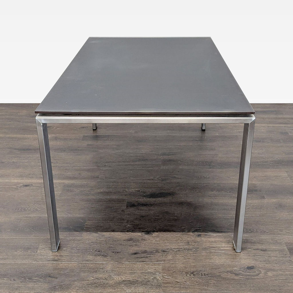 Room & Board Rand Modern Metal and Glass Table – Sleek Rectangular Design